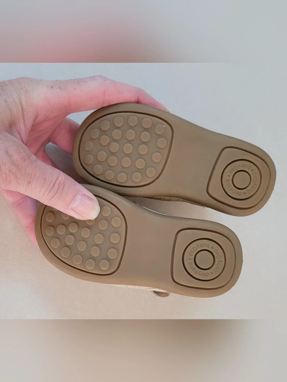 Baby GAP Tan Suede Hook-and-Loop Baby Walkers